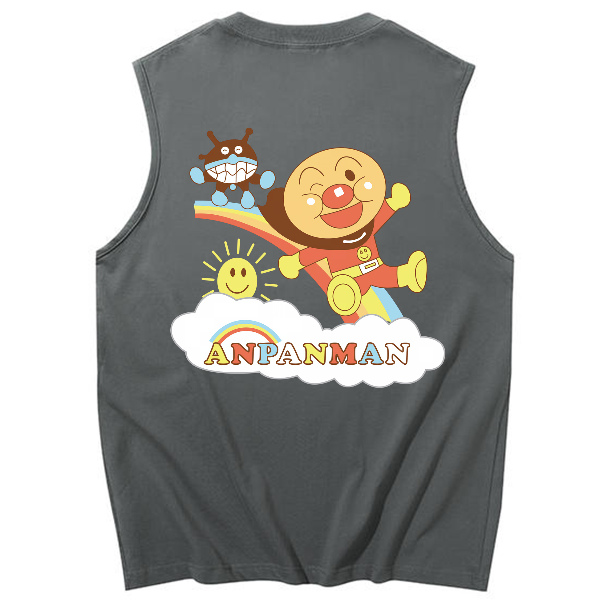 （画像用） アンパンマン Anpanman コットン100％タンクトップ（背面プリント）